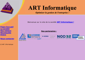 Site Web ART Informatique avant refonte