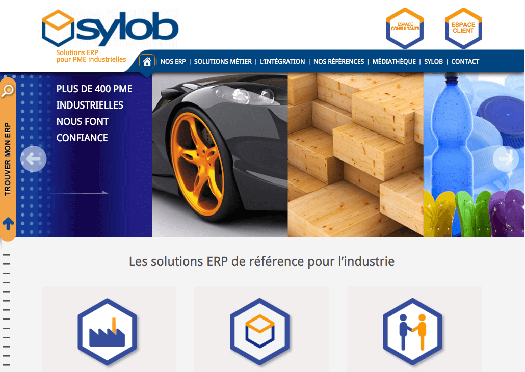 Refonte site web Sylob - marketing editeur de logiciel