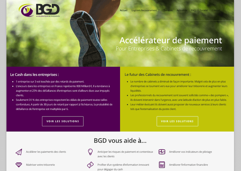 Refonte site web - marketing editeur de logiciel - BGD (Collectys)